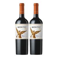 MONTES 蒙特斯 智利原瓶进口 精选金天使 干红葡萄酒 750ml 2瓶 礼盒装