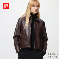 UNIQLO/优衣库 休闲时尚 女士仿皮短茄克