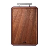 爱仕达乌檀木菜板抗菌防霉家用双面砧板厨房实木切菜板水果刀案板