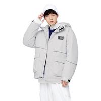 Semir 森马 羽绒服男工装户外外套男士宽松抽绳连帽简约上衣2022冬季潮流