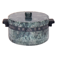 圣地莲花西藏特产墨脱石锅鲁朗石锅鸡雅鲁藏布江皂石锅不粘锅铜带炖锅 抛光款 17.8cm 1.8L