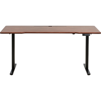 林氏家居实木电动升降桌子胡桃木色长书桌自动升降电脑桌办公木业LH292V1