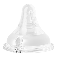 evorie 爱得利 奶嘴 宽口径 液体硅胶婴儿奶嘴 (十字孔) 9个月以上适用 单只装