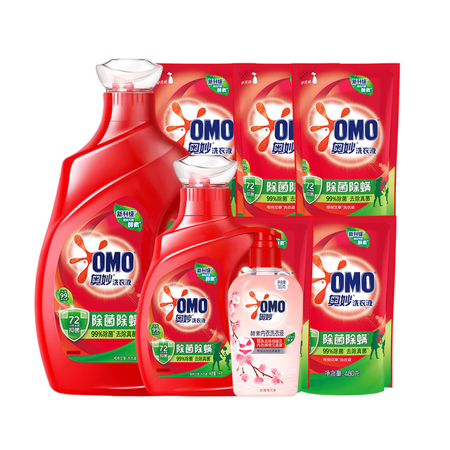 今日必买：OMO 奥妙 内衣洗衣液300g+洗衣液组套6.32kg（6.62kg*1套）