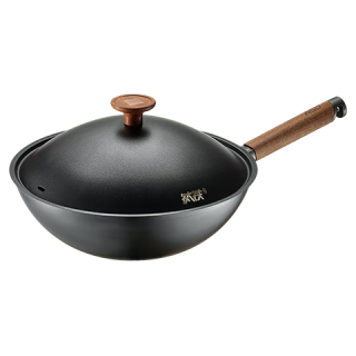 PLUS会员：爱仕达 钛铁不粘锅无涂层炒锅钛锅铁锅店 30CM钛铁不粘炒锅