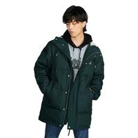 李 LeeXLINE春秋舒适中长款防泼溅男连帽羽绒服
