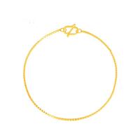 菜百首饰 黄金手链 女款足金时尚百搭盒子手链  计价 HJ 足金手链 约2.34g 约17cm