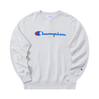 Champion冠军卫衣男春秋款纯棉上衣女美式复古风潮牌休闲运动 浅灰色 2XL