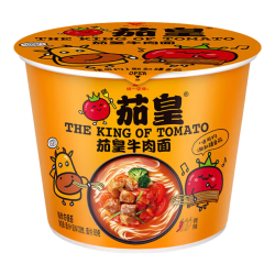 统一 茄皇方便泡面袋装番茄鸡蛋面牛肉面懒人速食食品夜宵整箱 茄皇牛肉桶384g