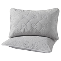 无印良品A类全棉夹棉枕套48*74cm一对装 枕芯隔离层防头油隔脏枕头套 【A类夹棉防头油】米灰