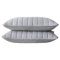 无印良品A类夹棉防头油隔脏枕套48x74cm一对装 宿舍家用枕芯枕头套