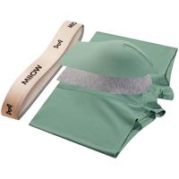 猫人3条装男士全棉内裤7A级抑菌裆中腰男式四角裤u凸短裤头宽腰内裤 深灰+咖啡+浅绿 XL（120-140斤）