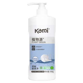 Kami 开米 餐具净 洗洁精中性不伤手去油污除菌无香型植萃配方 800g