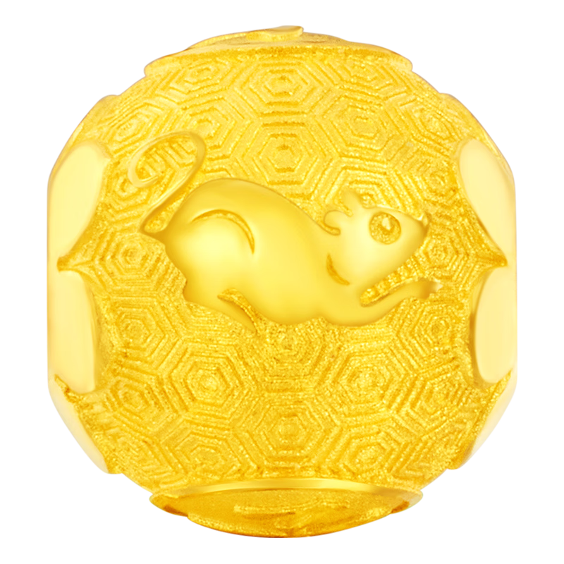 菜百首饰黄金转运珠 十二生肖转运珠本命年串珠生肖转运珠 计价 HJ 辰龙约2.32g
