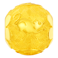 菜百首饰黄金转运珠 十二生肖转运珠本命年串珠生肖转运珠 计价 HJ 辰龙约2.32g