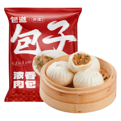 包道 [任选]鲜肉小笼包酸菜卤肉包子馅饼点心速冻食品早餐 轻享多汁肉包324g/袋*6个