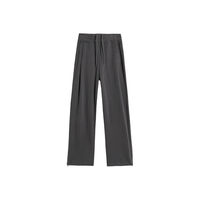 MJ STYLE运动裤女春秋夏季2025直筒宽松休闲阔腿束脚卫裤 炭灰 L L 体重111-125斤