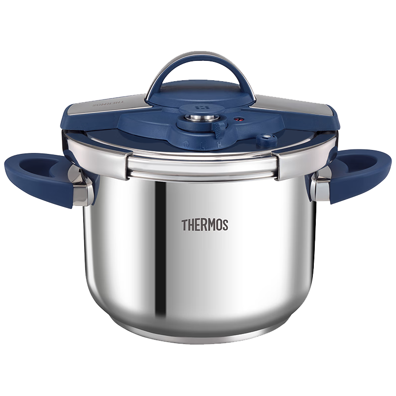 膳魔师高压锅304不锈钢家用煮炖压力快锅单手开合汤锅防爆电磁炉燃气灶