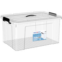 空间专家 SPACEXPERT 衣物收纳箱塑料整理箱95L透明 1个装 带提手