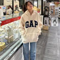 Gap 盖璞 男女装秋季款字母logo仿羊羔绒抓绒卫衣 609050