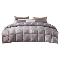 富安娜 FUANNA 巴黎 95%灰鹅绒羽绒被 冬被 1100g填充 230*229cm 灰色