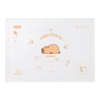 双枪（Suncha） 透明抗菌硅胶揉面垫加厚无色素食品级面板家用和面擀面硅胶垫 【透明加厚6件套】60*40cm 【加厚7件套】70*50cm