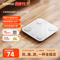 云麦 智能体脂秤mini 3S 家用电子秤体重秤高精准45项身体数据监测