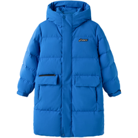 asics亚瑟士童装三防中长款保暖羽绒服冬季 8851亚瑟士蓝 160