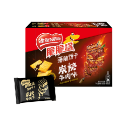 雀巢 Nestle）脆脆鲨 酥脆薄饼薄脆饼干 炭烧牛肉味260g