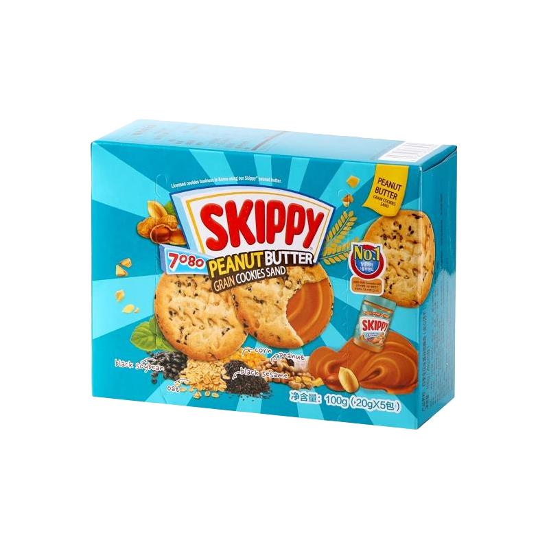 四季宝SKIPPY韩国花生酱谷物夹心饼干零食休闲小吃食品独立装