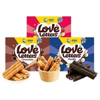 julies茱蒂丝香草巧克力草莓味夹心蛋卷饼干100g零食