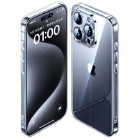 绿联 UGREEN iPhone15pro手机壳 苹果15pro气囊防摔壳 超薄保护套 抗黄抗指纹防磨防震 镜头全包 透明