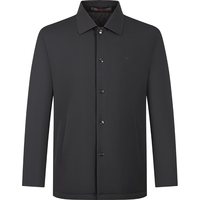 柒牌【无缝工艺】棉衣秋冬中长款时尚休闲中青年冬季保暖外套男装 炭灰 L