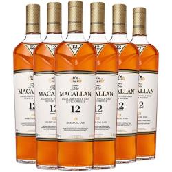 麦卡伦 The Macallan 麦卡伦12年经典雪莉桶单一麦芽苏格兰威士忌700ml 6支装