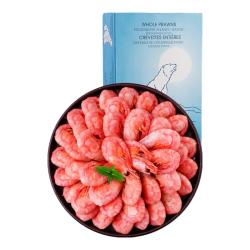 鲜生说 大号腹籽北极甜虾 净重3斤  40-50只/斤 含籽率70% 24新货 特大腹籽甜虾1.5kg 80-100只/kg