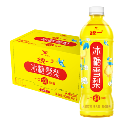 统一 冰糖雪梨（梨汁饮料） 500ml*15瓶 整箱装