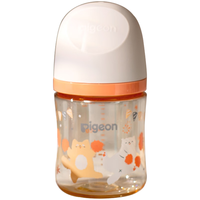 Pigeon 贝亲 自然实感第3代FUN系列 AA216 PPSU奶瓶 160ml 猫狗狂欢 S 1月+