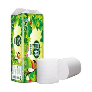 yusen 雨森 包邮 雨森春意盎然系列无芯卷纸5层12卷2000g家用短卷瓷实卷