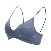 Gainreel歌瑞尔出行必备舒适柔软法式三角杯文胸运动风文胸罩透气舒适亲肤内衣 克莱因蓝 20200 A75