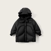 欧姆熊 女童白鸭绒中长款羽绒服