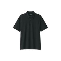 無印良品 MUJI 男式 凉感 天竺织 短袖POLO衫 男士25年夏季 黑色  XL