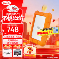 莱斯 Rugged系列 2.5英寸 USB-C便携移动硬盘 1TB USB3.1