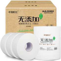 幸福阳光 大盘纸有芯大卷纸2层240米*12卷 酒店商场卫生纸(单卷纸净重780g)