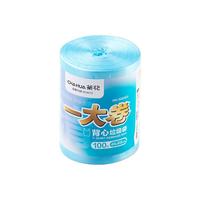 茶花 CHAHUA垃圾袋家用手提式加厚耐用厨房袋子收纳背心式塑料袋 1卷（颜色） 1卷-共100只（颜色）