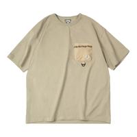马登 MADEN工装 美式休闲户外机能风短袖T恤纯棉口袋撞色体恤拼接Tee男