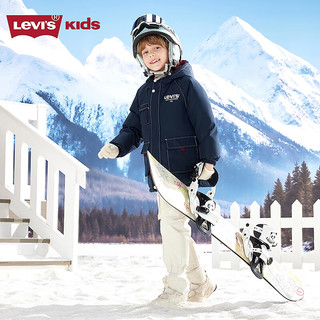 Levi's李维斯儿童羽绒服男女童2025冬季外套童装 深宝蓝色 120 /60 充绒量105g【身高110-116cm】