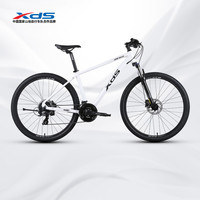 喜德盛山地自行车黑客500 X6铝合金车架27.5大轮径 油压碟刹24速变速 25款白/灰黑17寸(适合身高170-185cm）