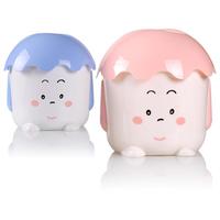 茶花 CHAHUA纸巾盒餐巾纸盒圆筒纸巾筒桌面收纳盒手纸筒 2个【蓝色+粉色】