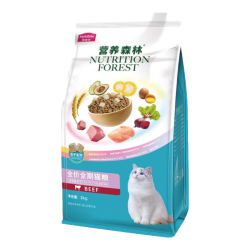 麦富迪 营养森林成猫幼猫全期全价蛋黄冻干多元增肥发腮美短蓝猫成幼猫粮 （添加牛肉冻干）全期猫粮-2kg