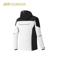 安踏（ANTA）冠军户外系列|开山雪服V3防水透湿保暖专业滑雪服男152540610 纸莎白/基础黑-1 XL (男180)